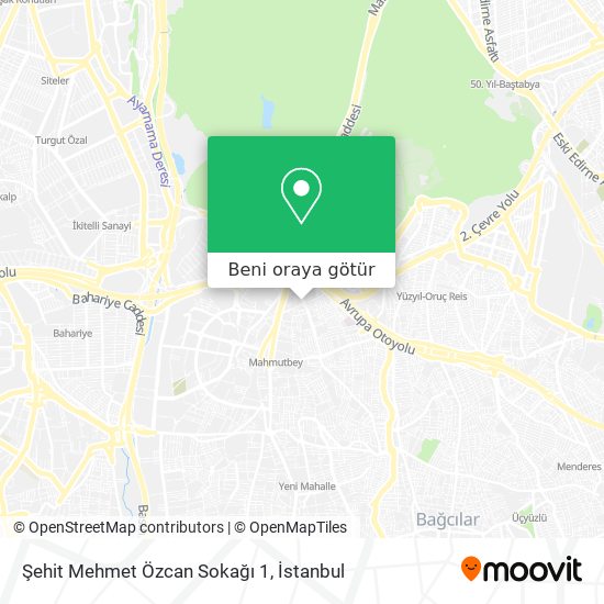 Şehit Mehmet Özcan Sokağı 1 harita
