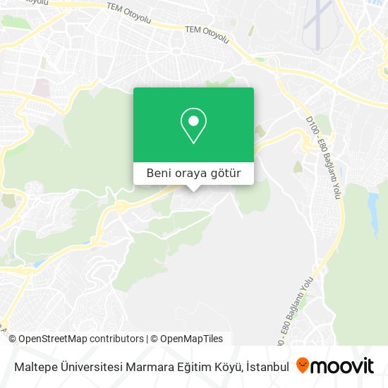 Maltepe Üniversitesi Marmara Eğitim Köyü harita