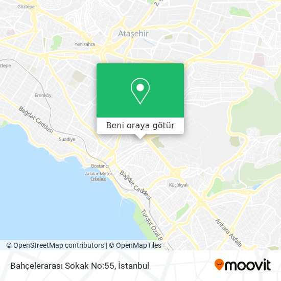 Bahçelerarası Sokak No:55 harita