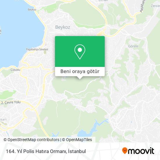 164. Yıl Polis Hatıra Ormanı harita