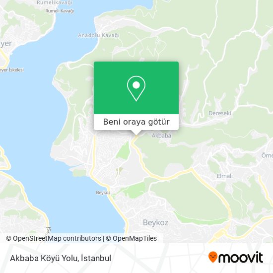 Akbaba Köyü Yolu harita