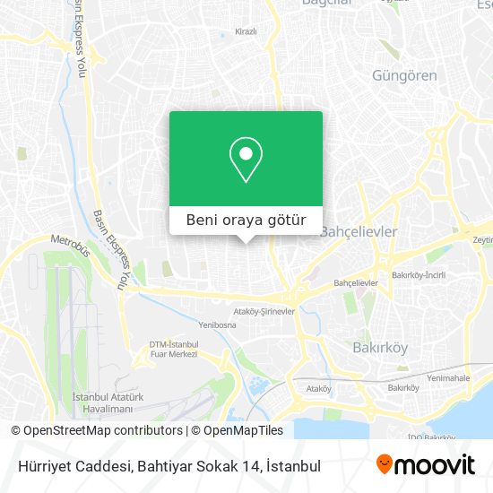 Hürriyet Caddesi, Bahtiyar Sokak 14 harita