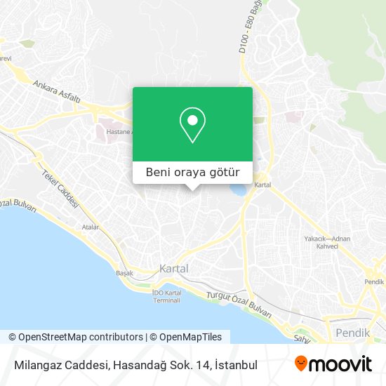 Milangaz Caddesi, Hasandağ Sok. 14 harita