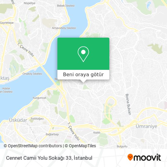 Cennet Camii Yolu Sokağı 33 harita