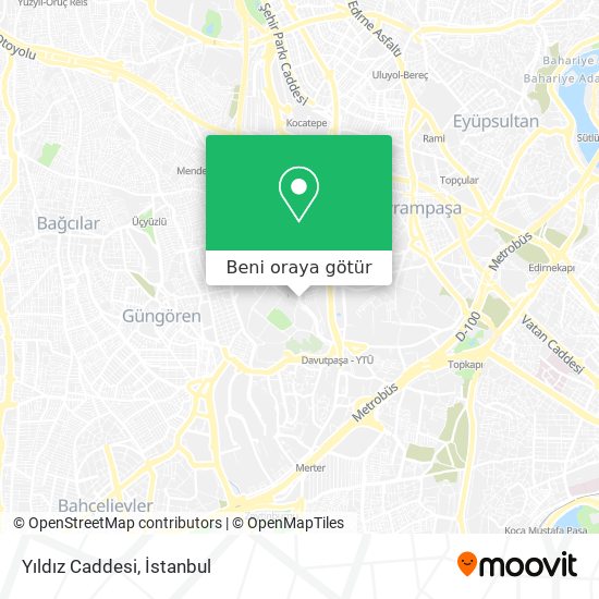 Yıldız Caddesi harita