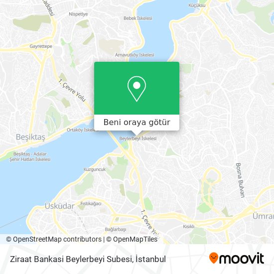 Ziraat Bankasi Beylerbeyi Subesi harita