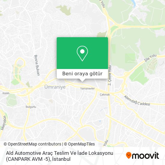 Ald Automotive Araç Teslim Ve İade Lokasyonu (CANPARK AVM -5) harita