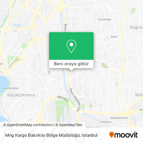 Mng Kargo Bakırköy Bölge Müdürlüğü harita