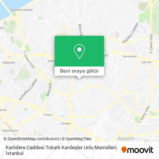 Karlıdere Caddesi Tokatlı Kardeşler Unlu Mamülleri harita