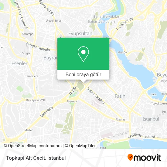 Topkapi Alt Gecit harita