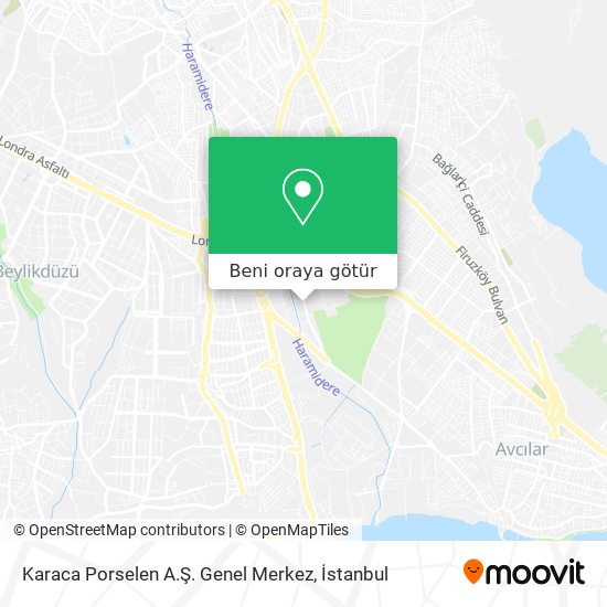 Karaca Porselen A.Ş. Genel Merkez harita
