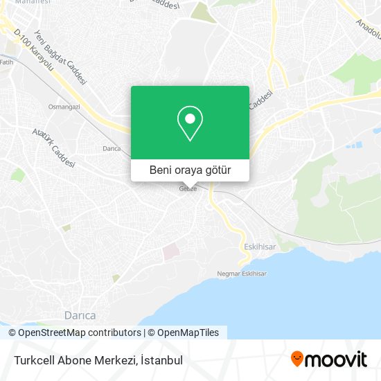Turkcell Abone Merkezi harita