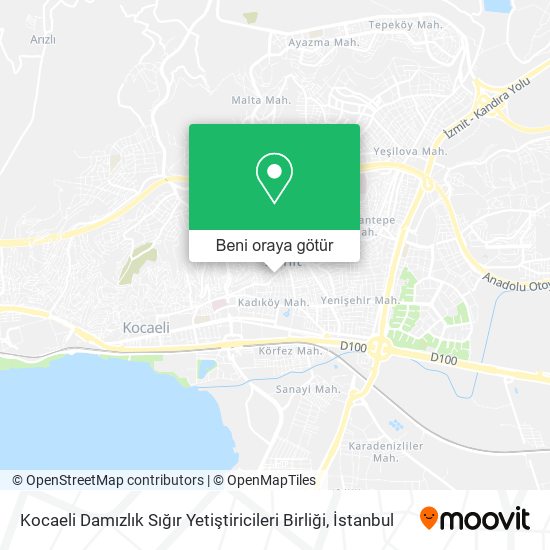 Kocaeli Damızlık Sığır Yetiştiricileri Birliği harita