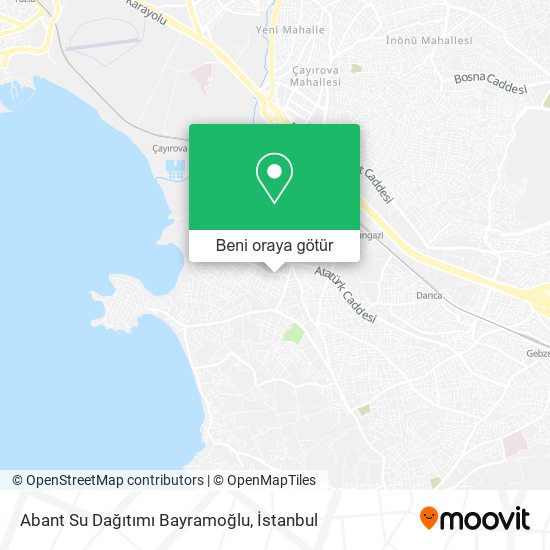 Abant Su Dağıtımı Bayramoğlu harita