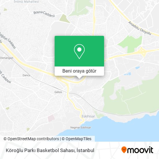 Köroğlu Parkı Basketbol Sahası harita
