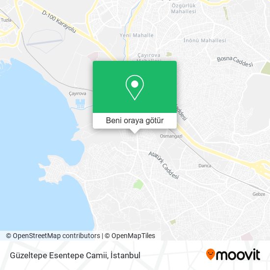 Güzeltepe Esentepe Camii harita