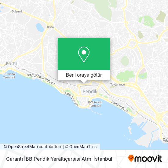 Garanti İBB Pendik Yeraltıçarşısı Atm harita