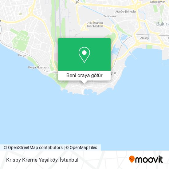 Krispy Kreme Yeşilköy harita