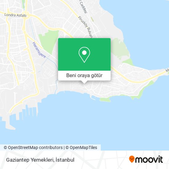 Gaziantep Yemekleri harita