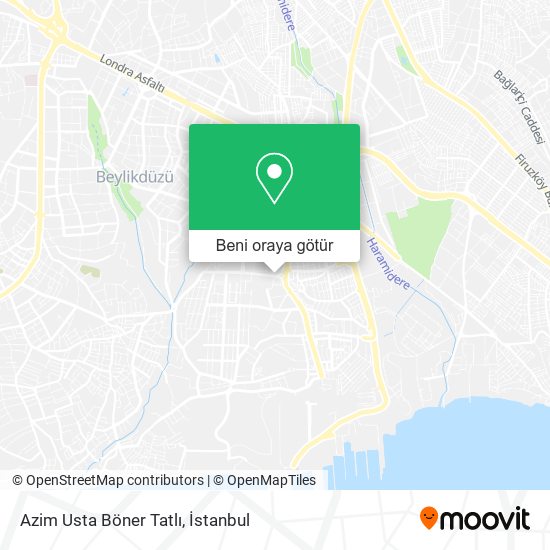 Azim Usta Böner Tatlı harita