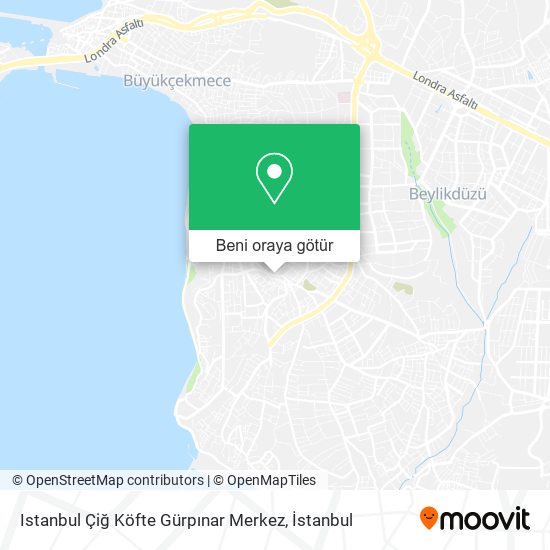 Istanbul Çiğ Köfte Gürpınar Merkez harita