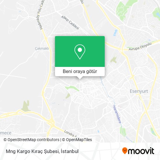Mng Kargo Kıraç Şubesi harita