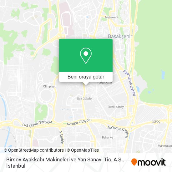 Birsoy Ayakkabı Makineleri ve Yan Sanayi Tic. A.Ş. harita
