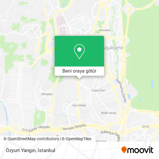 Özyurt Yangın harita