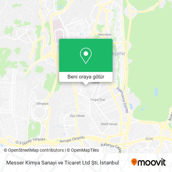 Messer Kimya Sanayi ve Ticaret Ltd Şti harita