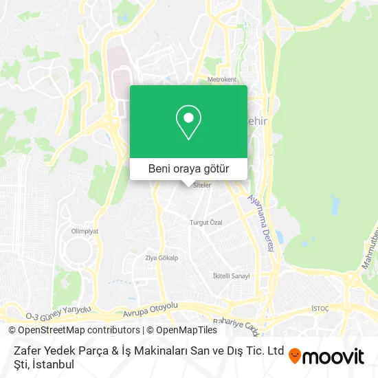 Zafer Yedek Parça & İş Makinaları San ve Dış Tic. Ltd Şti harita