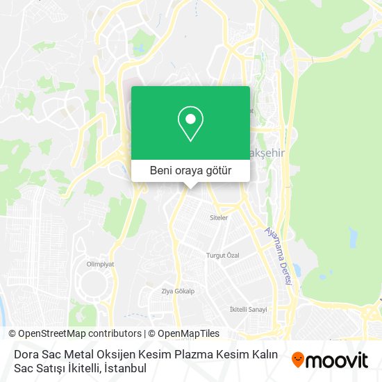 Dora Sac Metal Oksijen Kesim Plazma Kesim Kalın Sac Satışı İkitelli harita