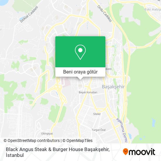 Black Angus Steak & Burger House Başakşehir harita