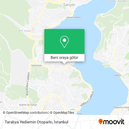 Tarabya Yediemin Otoparkı harita