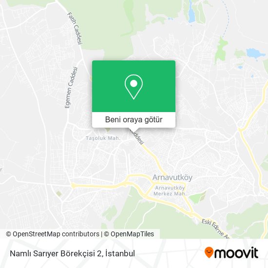 Namlı Sarıyer Börekçisi 2 harita