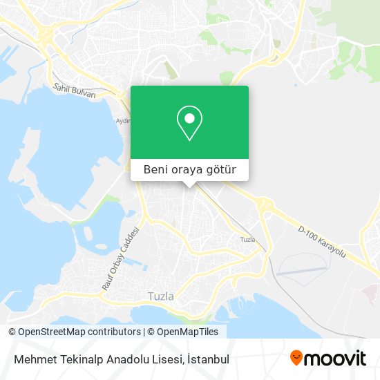 Mehmet Tekinalp Anadolu Lisesi harita