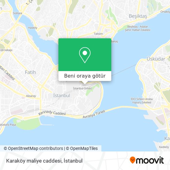 Karaköy maliye caddesi harita