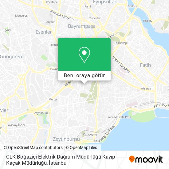 CLK Boğaziçi Elektrik Dağıtım Müdürlüğü Kayıp Kaçak Müdürlüğü harita