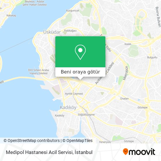 Medipol Hastanesi Acil Servisi harita