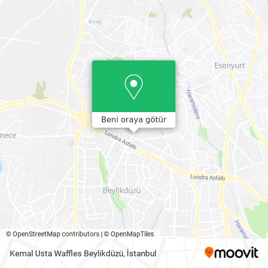 Kemal Usta Waffles Beylikdüzü harita
