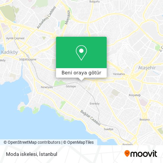 Moda iskelesi harita