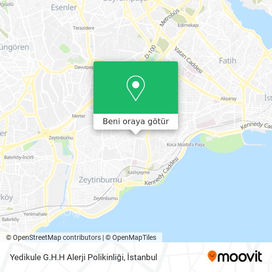 Yedikule G.H.H Alerji Polikinliği harita