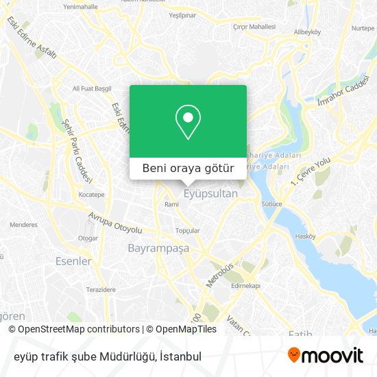 eyüp trafik şube Müdürlüğü harita