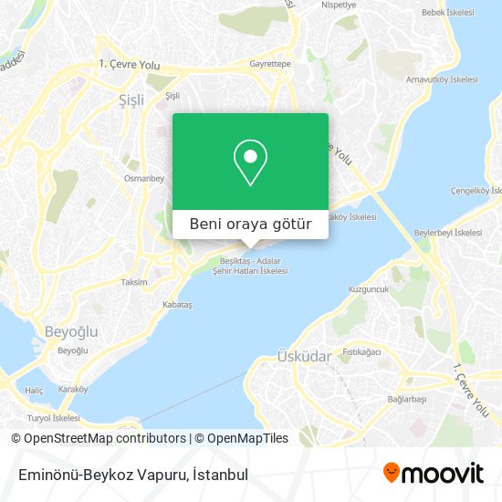 Eminönü-Beykoz Vapuru harita