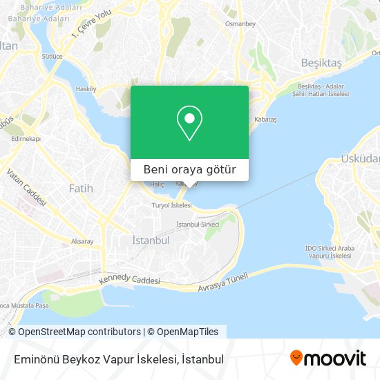 Eminönü Beykoz Vapur İskelesi harita