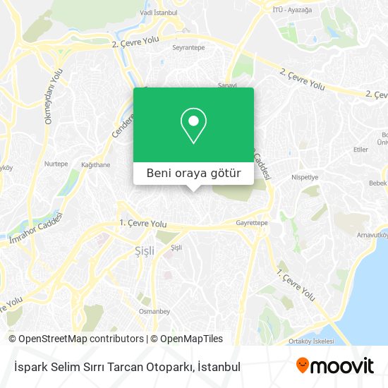 İspark Selim Sırrı Tarcan Otoparkı harita
