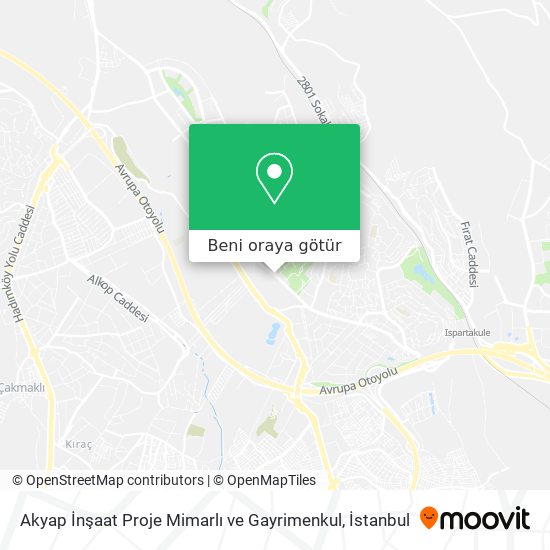 Akyap İnşaat Proje Mimarlı ve Gayrimenkul harita