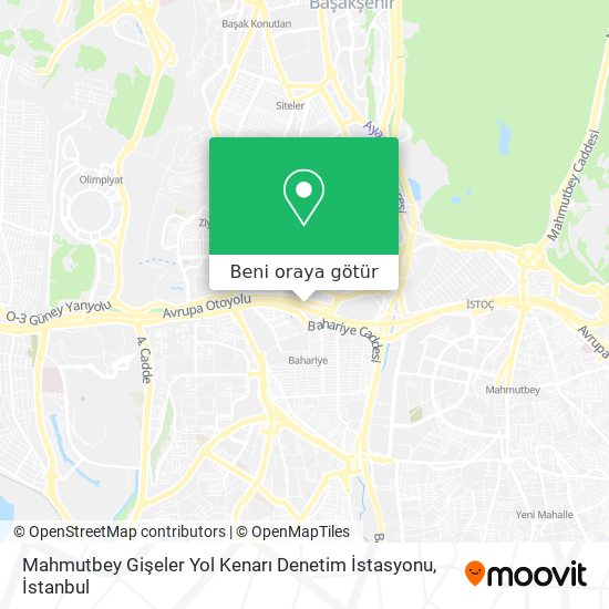 Mahmutbey Gişeler Yol Kenarı Denetim İstasyonu harita