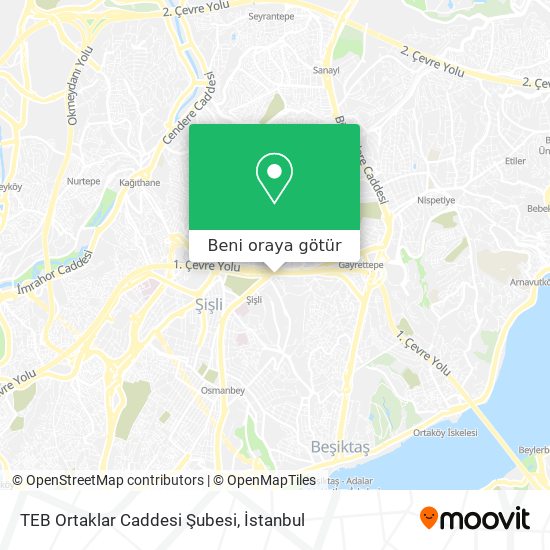TEB Ortaklar Caddesi Şubesi harita