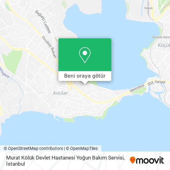 Murat Kölük Devlet Hastanesi Yoğun Bakım Servisi harita