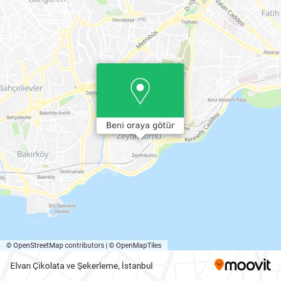 Elvan Çikolata ve Şekerleme harita